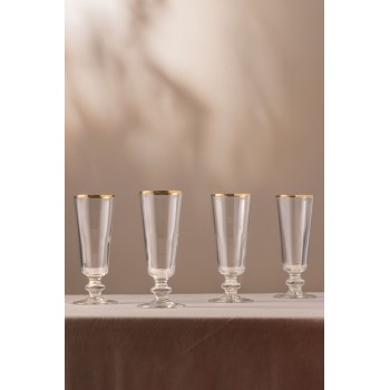 Wine Glass Set (4 Pieces) Pure 180 - Gold, Transparent Gold
Transparent