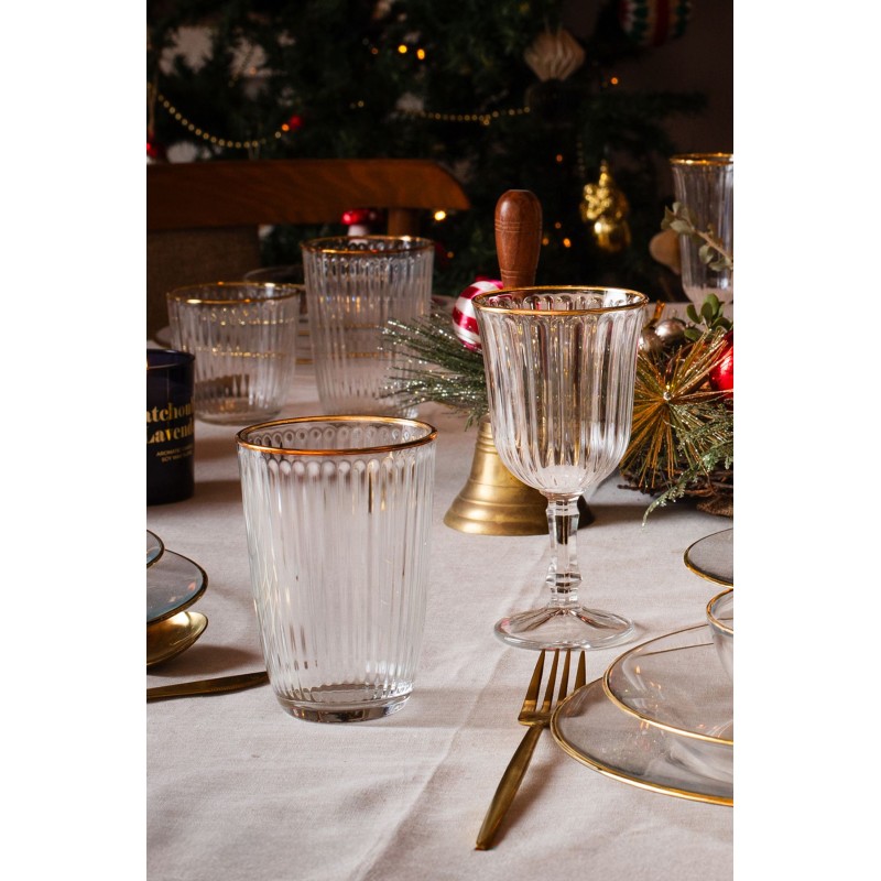 Wine Glass Set (4 Pieces) Splendid 240 - Gold, Transparent Gold
Transparent