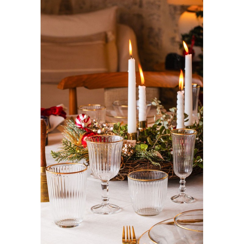 Wine Glass Set (4 Pieces) Splendid 240 - Gold, Transparent Gold
Transparent