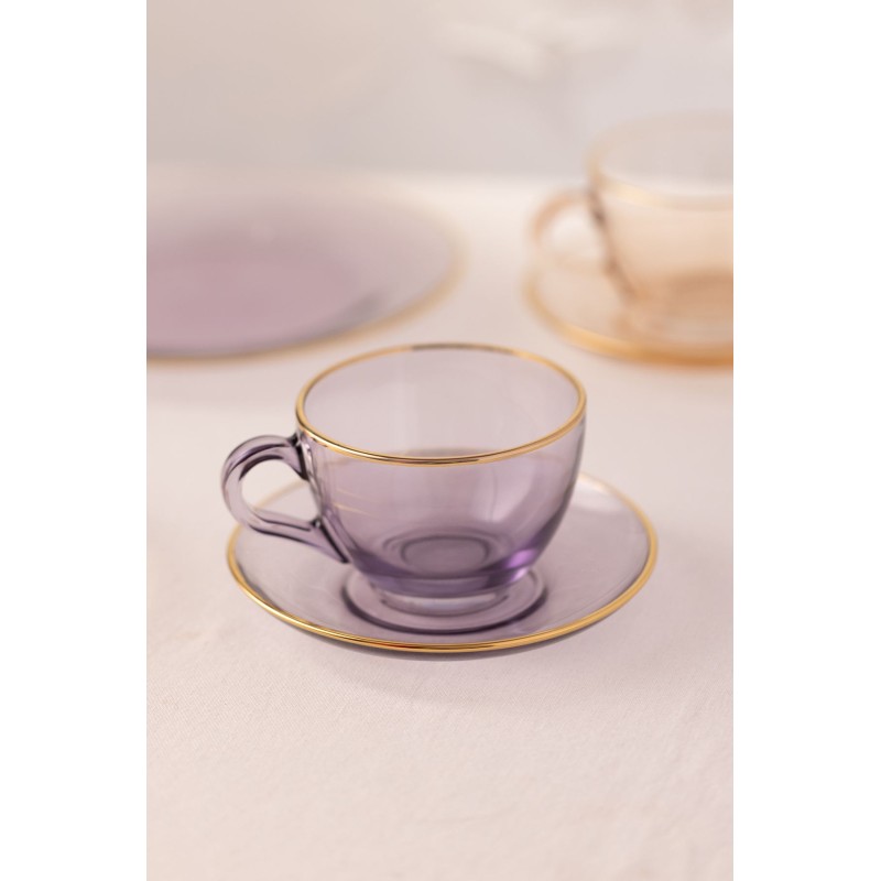 Tea Cup Set (4 Pieces) Five O'Clock - Purple Purple