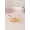Tea Cup Set (4 Pieces) Five O'Clock - Salmon Salmon