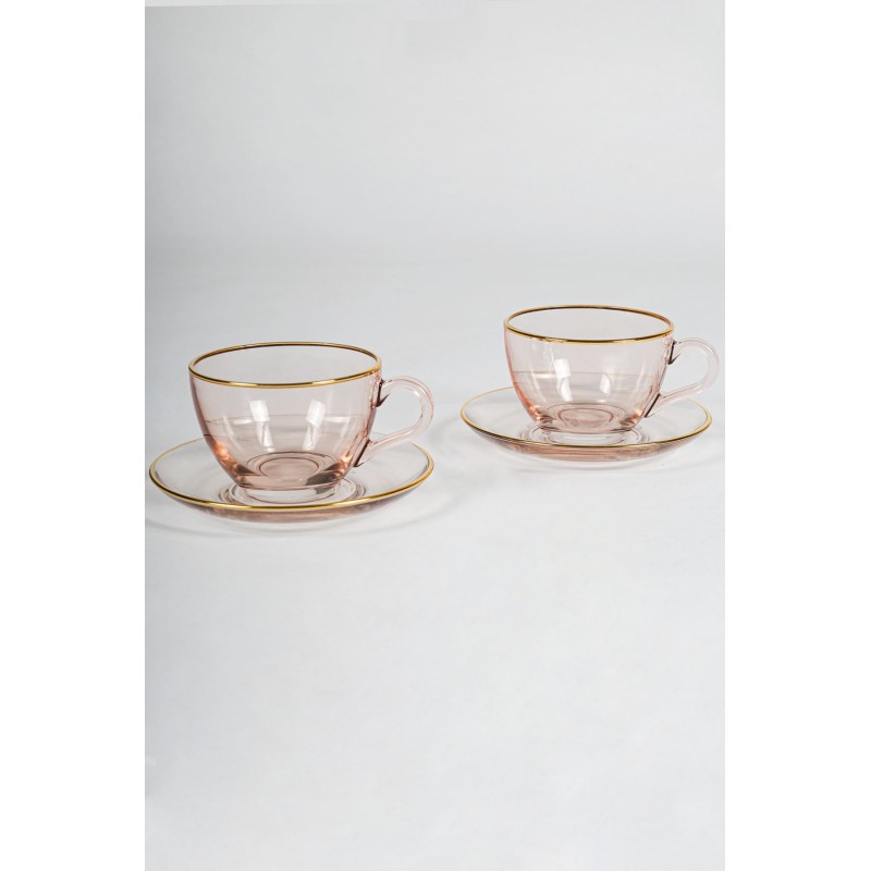 Tea Cup Set (4 Pieces) Five O'Clock - Salmon Salmon