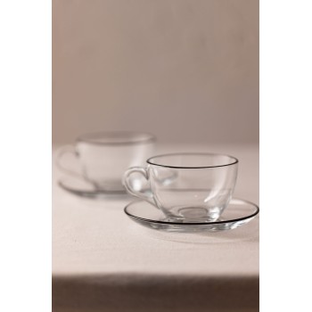 Tea Cup Set (4 Pieces) Pure Black