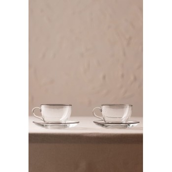 Tea Cup Set (4 Pieces) Pure Black