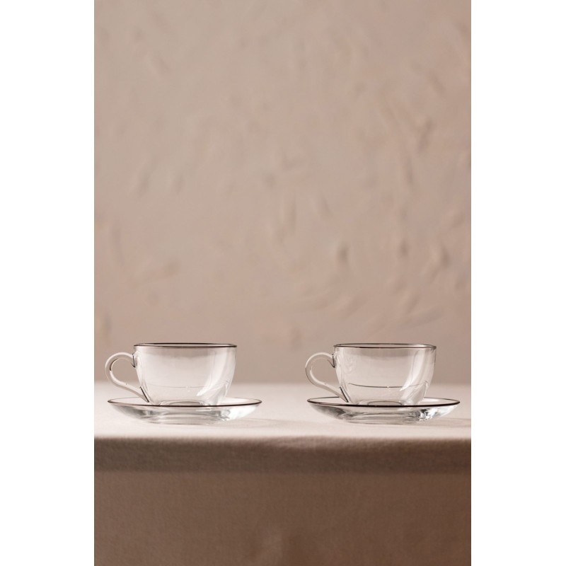 Tea Cup Set (4 Pieces) Pure Black