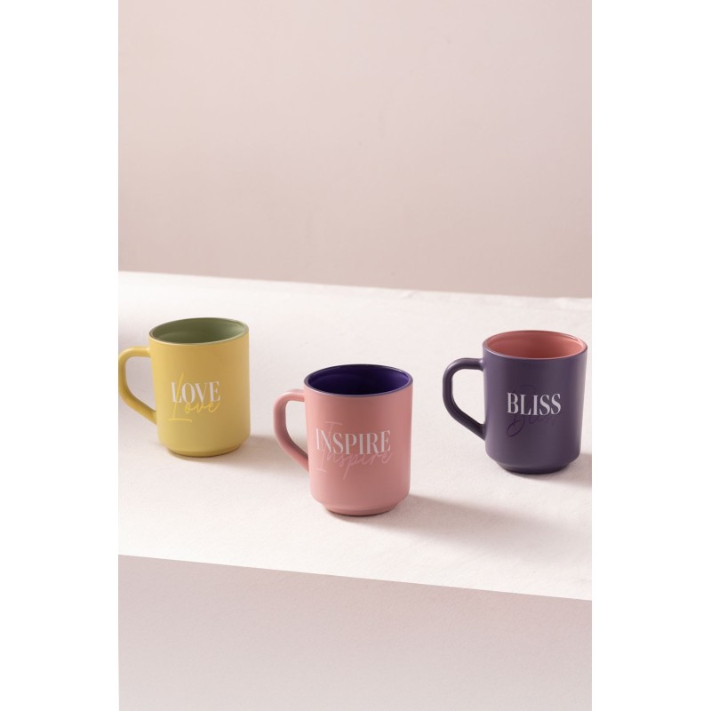 Mug Set (3 Pieces) Mottolu Pink
Yellow
Purple