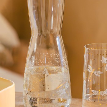 Glass Bottle Dragonfly Transparent