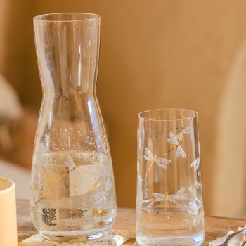 Glass Bottle Dragonfly Transparent