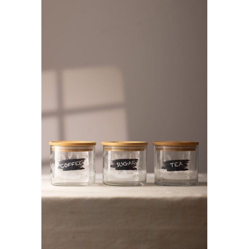 Jar Set (3 Pieces) Siena Transparent