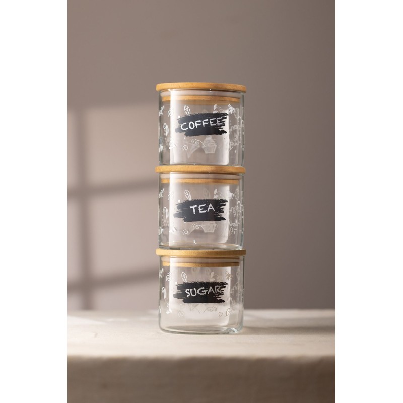 Jar Set (3 Pieces) Siena Transparent