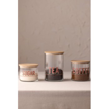 Jar Set (3 Pieces) Retro Transparent