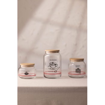 Jar Set (3 Pieces) Toskana Transparent