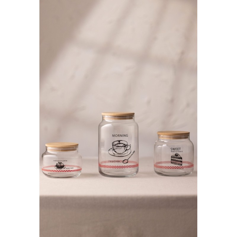 Jar Set (3 Pieces) Toskana Transparent
