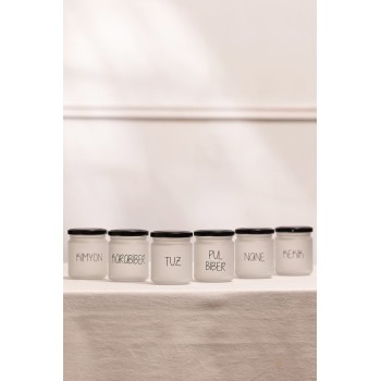Spice Jar Set (6 Pieces) Nova White
Black