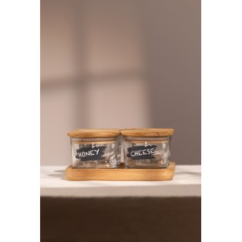 Storage Box Set (4 Pieces) Siena Bambu Transparent