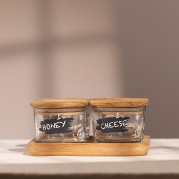 Storage Box Set (4 Pieces) Siena Bambu Transparent