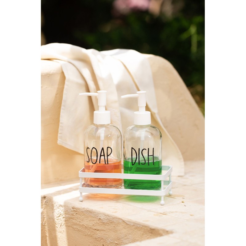Soap Dispenser Set (3 Pieces) Basic Transparent
