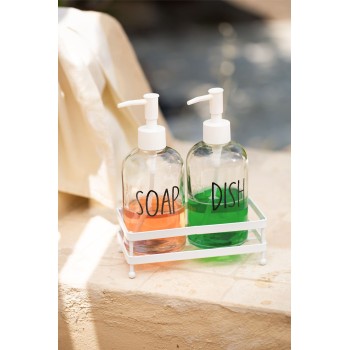 Soap Dispenser Set (3 Pieces) Basic Transparent