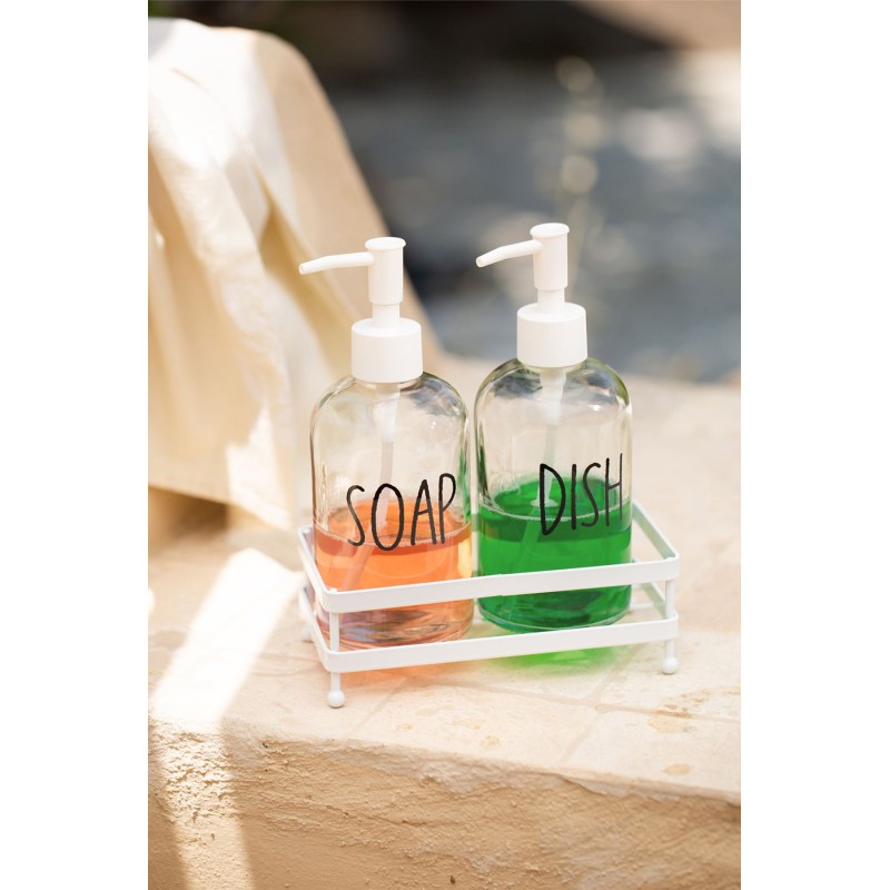 Soap Dispenser Set (3 Pieces) Basic Transparent