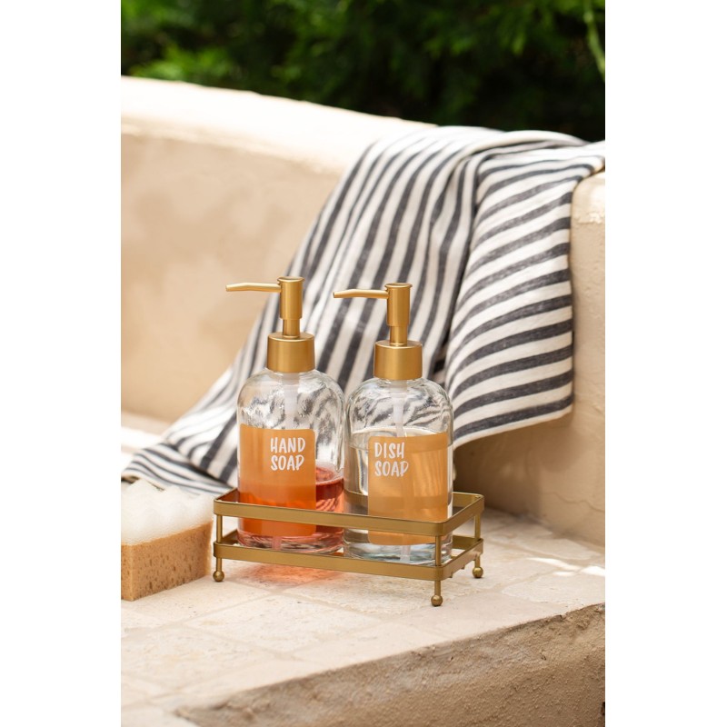 Soap Dispenser Set (3 Pieces) Zen Transparent