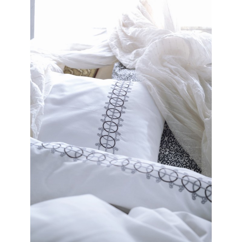 Lessentiel Ranforce Double Quilt Cover Set Paola - Grey Grey
White