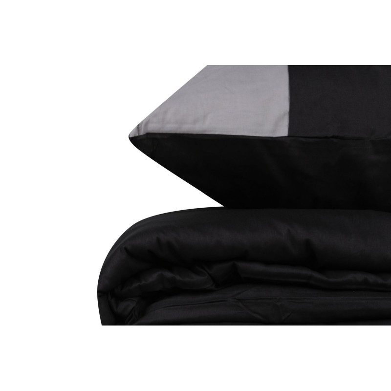 Lessentiel Ranforce Double Quilt Cover Set Plain - Black, Grey Black
Grey