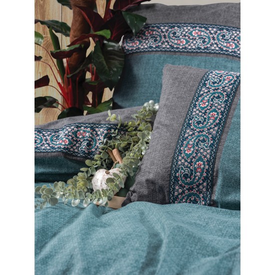 Ranforce Single Quilt Cover Set Erna - Petrol Blue Petrol Blue
Grey