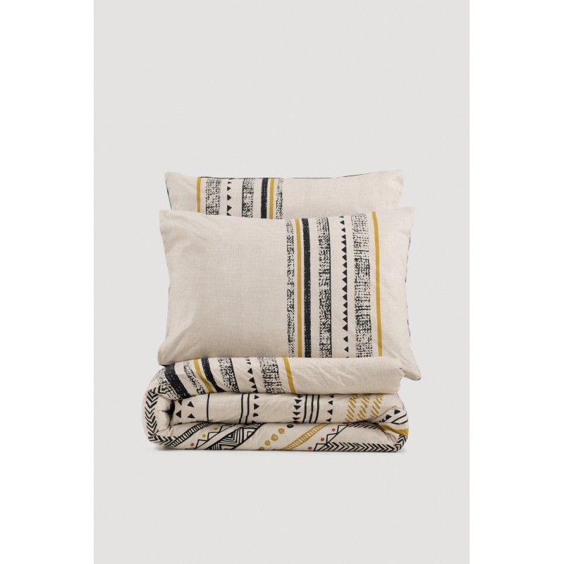 Lessentiel Ranforce Single Quilt Cover Set Elvira - Black Black
White
Gold