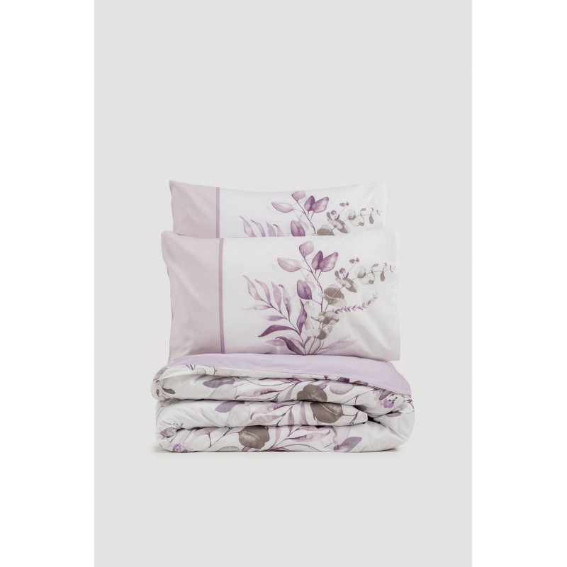 Lessentiel Ranforce Single Quilt Cover Set Nadia - Lilac Lilac
White