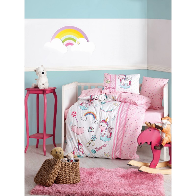 Lessentiel Ranforce Baby Quilt Cover Set Unicorn - Pink Pink
White
Turquoise