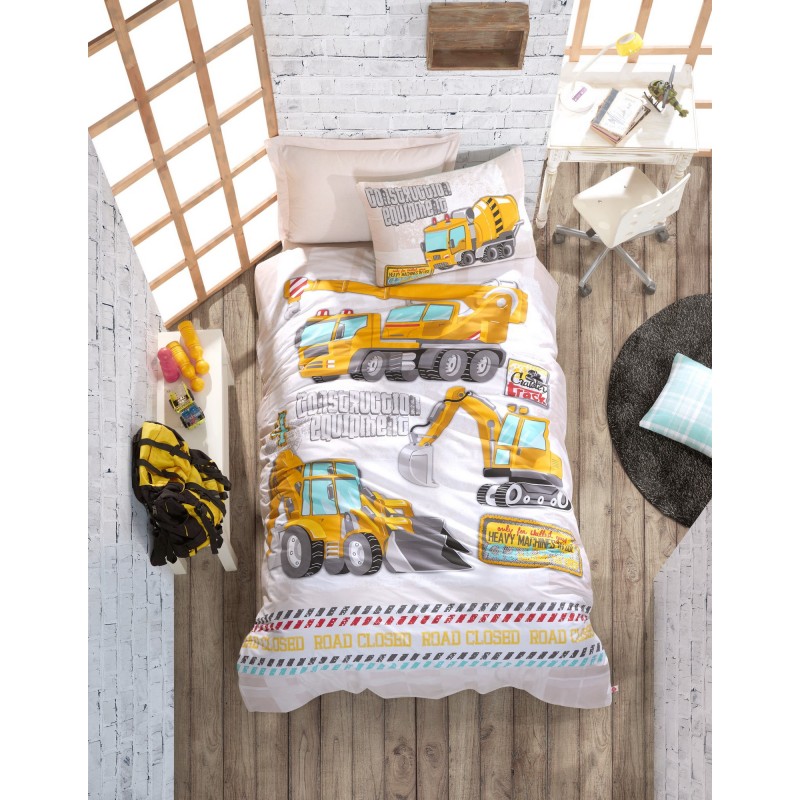 Lessentiel Ranforce Young Quilt Cover Set Track - Turquoise White
Yellow
Grey
Turquoise