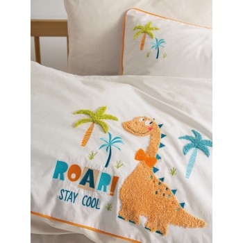 Ranforce Baby Quilt Cover Set Kiddo - Cream Cream
White