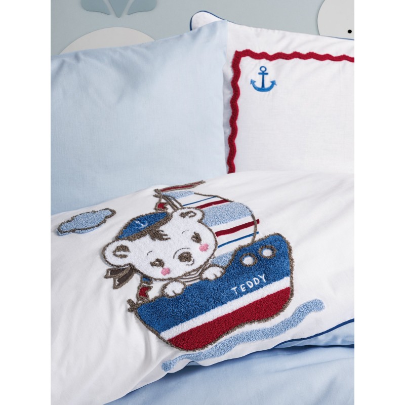 Lessentiel Ranforce Baby Quilt Cover Set Miniyo - Blue Blue
White
Red