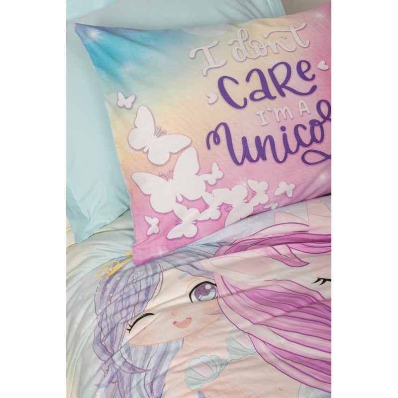 Lessentiel Ranforce Young Quilt Cover Set Sirena - Mint v2 Mint