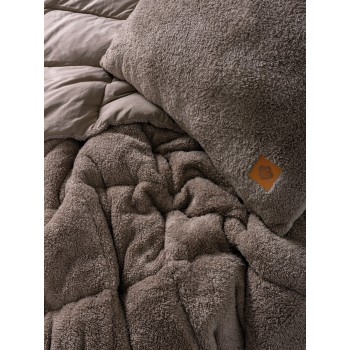 Single Quilt & Pillow Set Pelus - Beige Beige