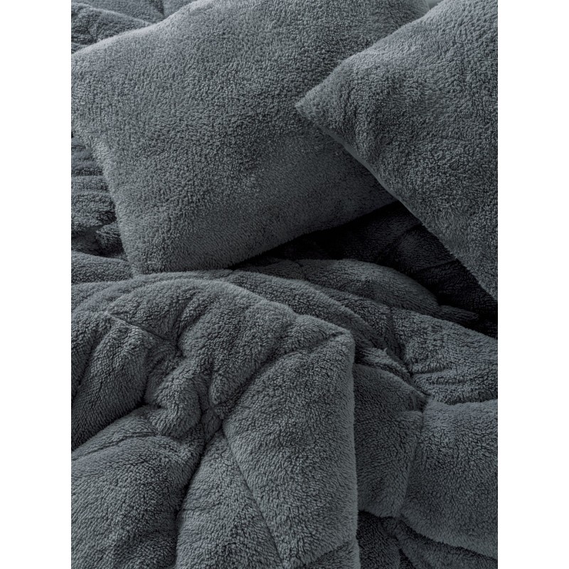 Lessentiel Single Quilt & Pillow Set Pelus - Grey Grey