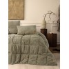 Lessentiel Single Quilt & Pillow Set Pelus - Stone Stone