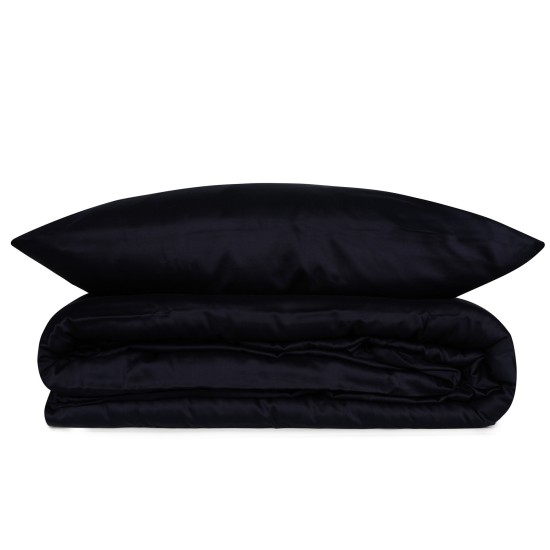 Satin Double Quilt Cover Set Elegant - Dark Blue Dark Blue Lessentiel Satin Double Quilt Cover Set Elegant - Dark Blue Dark Blue