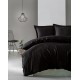 Satin Double Quilt Cover Set Elegant - Black Black Lessentiel Satin Double Quilt Cover Set Elegant - Black Black