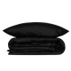 Satin Double Quilt Cover Set Elegant - Black Black Lessentiel Satin Double Quilt Cover Set Elegant - Black Black