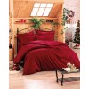 Lessentiel Satin Double Quilt Cover Set Stripe - Claret Red v2 Claret Red