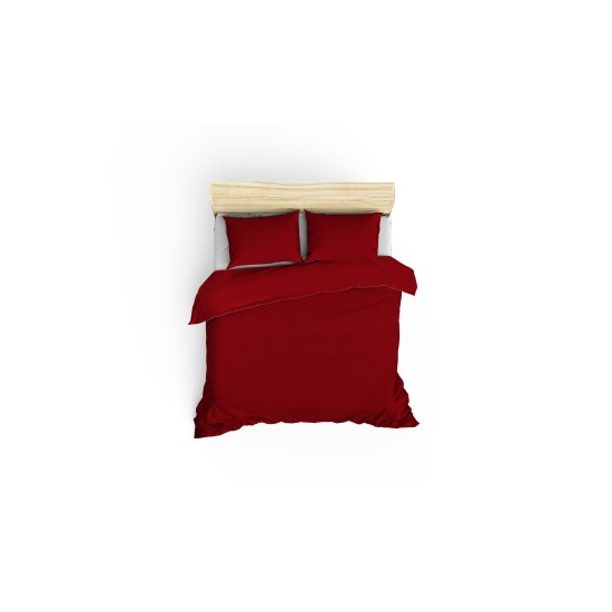 Satin Double Quilt Cover Set Stripe - Claret Red v2 Claret Red Lessentiel Satin Double Quilt Cover Set Stripe - Claret Red v2 Claret Red