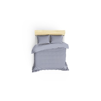 Satin Double Quilt Cover Set Elegant - Grey Grey