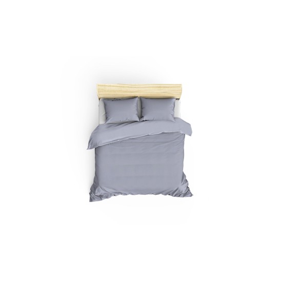 Satin Double Quilt Cover Set Elegant - Grey Grey Lessentiel Satin Double Quilt Cover Set Elegant - Grey Grey