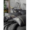 Lessentiel Satin Double Quilt Cover Set King - Anthracite Anthracite
Gold
White