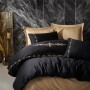 Satin Double Quilt Cover Set Gloria - Gold Black
Gold