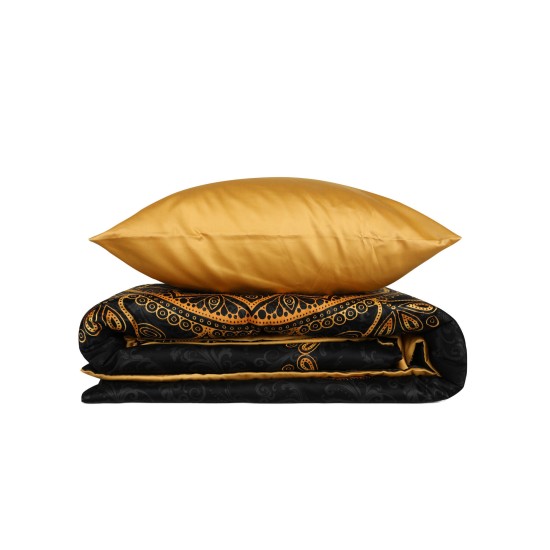 Lessentiel Satin Double Quilt Cover Set Alvina - Gold Gold
Black
