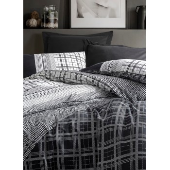 Ranforce Double Quilt Cover Set Carlos - Black Black
White
Grey