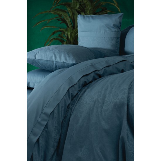 Satin Double Quilt Cover Set Sante - Petrol Blue Petrol Blue Lessentiel Satin Double Quilt Cover Set Sante - Petrol Blue Petrol Blue