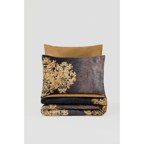 Satin Double Quilt Cover Set Jadira - Beige Anthracite
Beige Lessentiel Satin Double Quilt Cover Set Jadira - Beige Anthracite
Beige